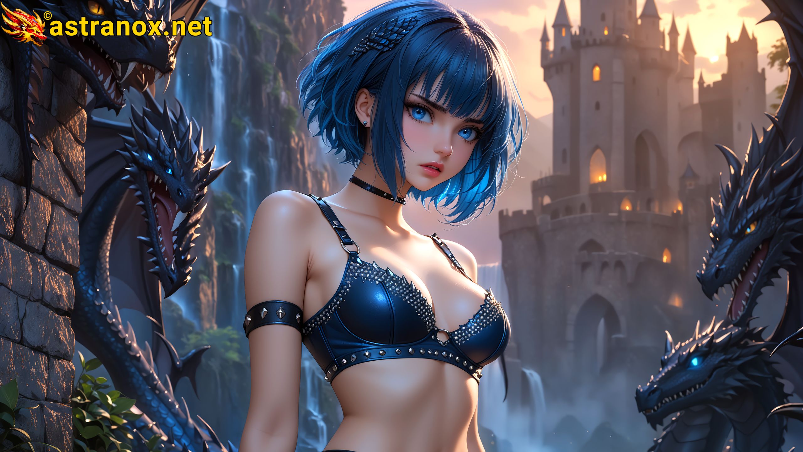 Amazing Young Female  at  - Download Free 4K Wallpaper Fantasy wallpaper with  Eyes and  Hair.