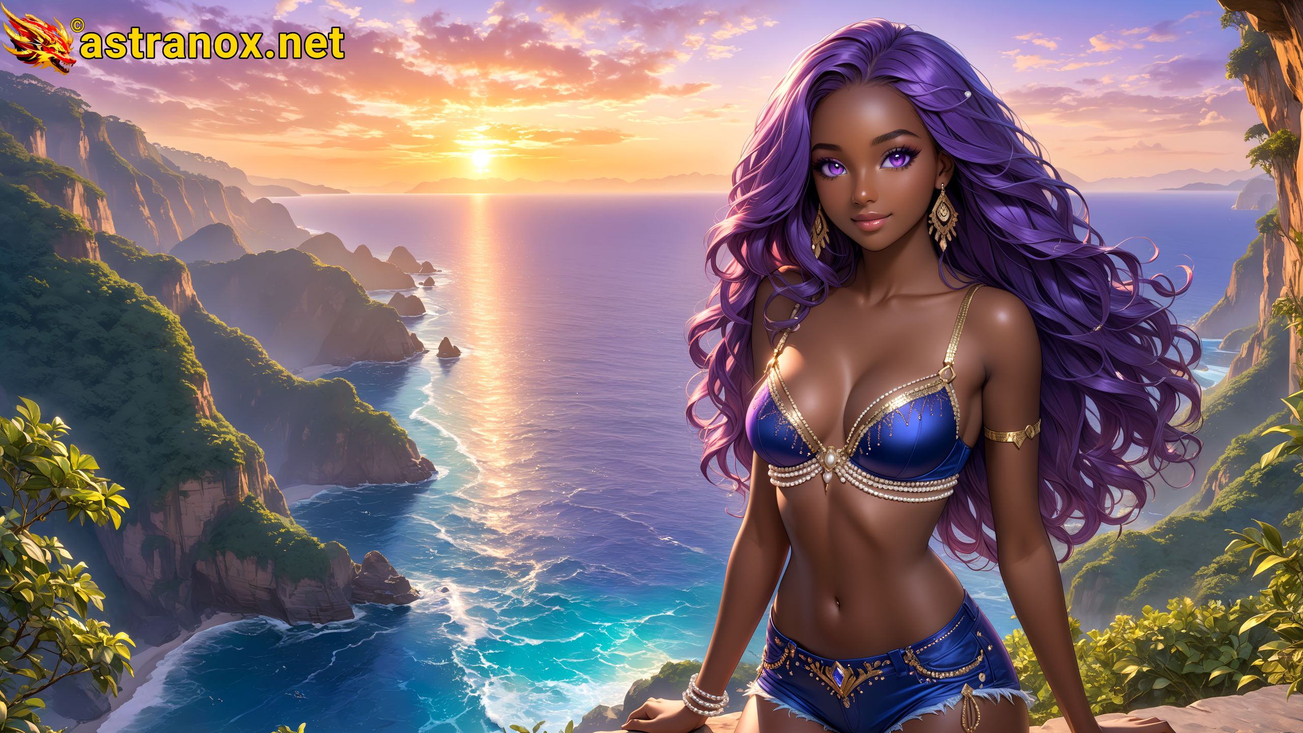 Amazing Young Female  at  - Download Free 4K Wallpaper Fantasy wallpaper with  Eyes and  Hair.