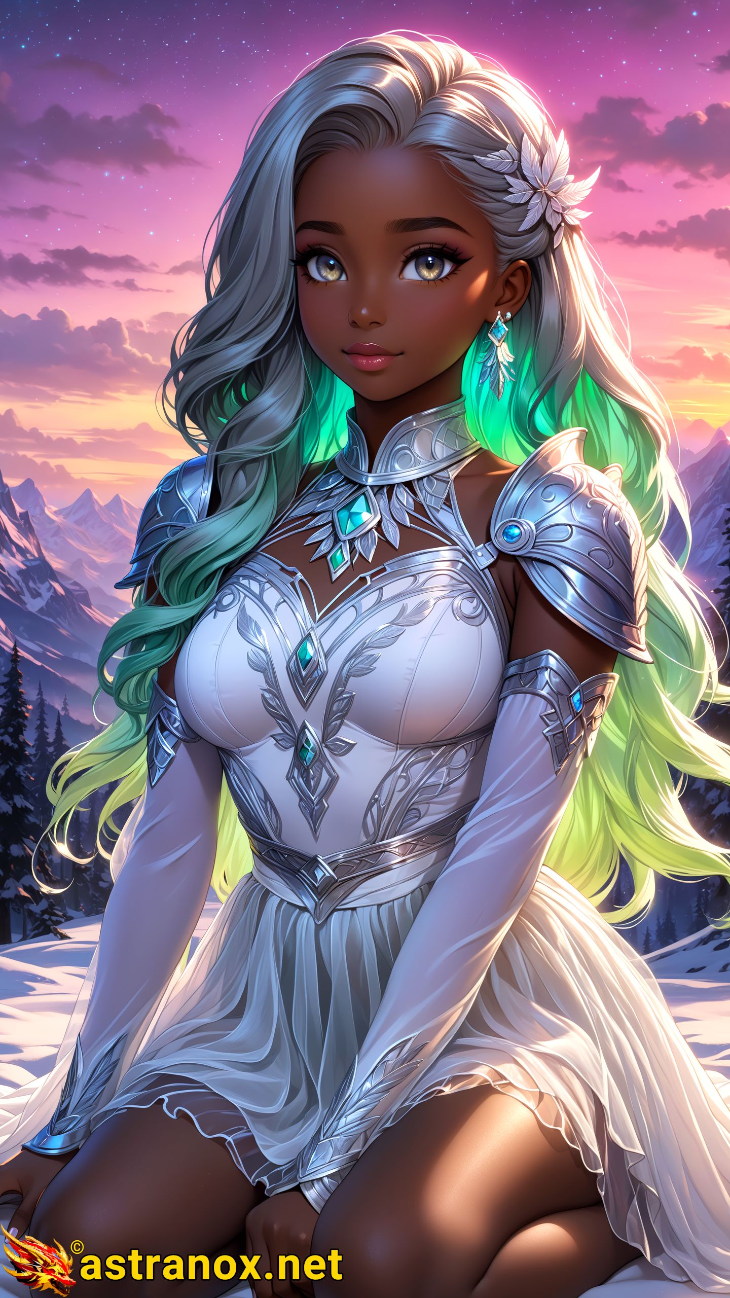 Amazing Young Female at - Download Free 4K Wallpaper Fantasy wallpaper with Eyes and Hair.