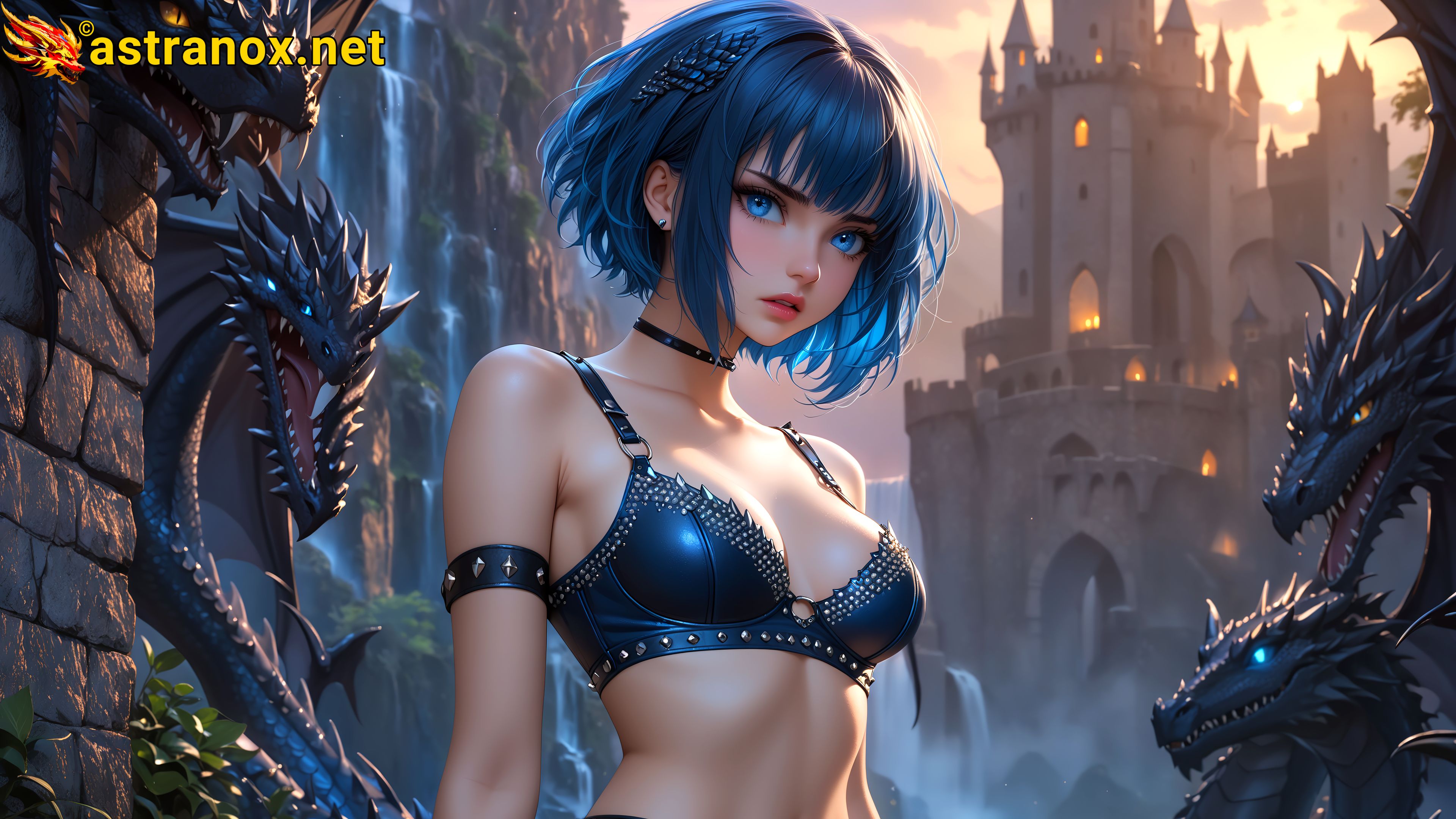 Amazing Young Female  at  - Download Free 4K Wallpaper Fantasy wallpaper with  Eyes and  Hair.