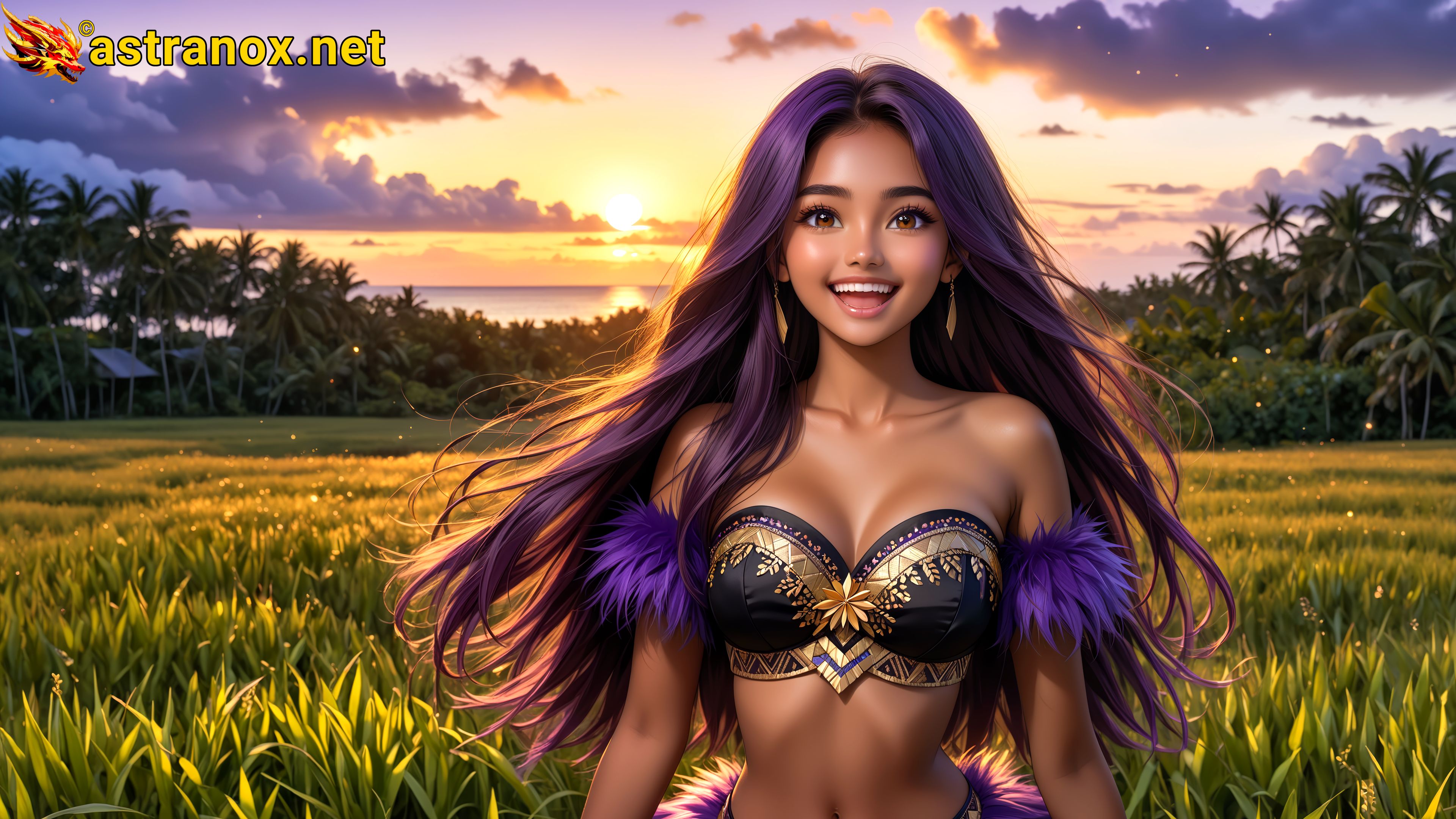 Amazing Young Female  at  - Download Free 4K Wallpaper Fantasy wallpaper with  Eyes and  Hair.